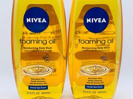 2 x Nivea Foaming Oil Moisturizing Body Wash Herbal Spa Scent 13.5 oz Fr... - £54.72 GBP