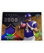 JOHN DAVID BOOTY Upper Deck Icons Class of 2008 Rainbow Gold Jerseys 06/... - $111.23 MXN
