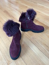 Boemos suede and fur mid calf boots. Size 10 - $2,214.34 MXN