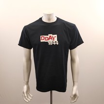 D Day 1944 T Shirt Men&#39;s Medium Black Crewneck Short Sleeve Cotton Tee - $150.53 MXN
