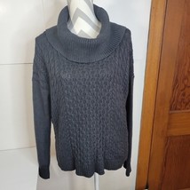 American Eagle Womans Cowl Neck Cable Knit Sweater Size Large - £13.86 GBP