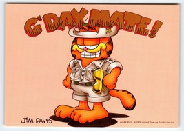 Garfield Postcard G&#39; Day Mate Australian Jim Davis Comic Orange Tabby Cat 1978 - £7.44 GBP