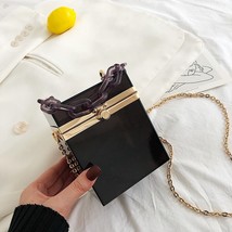 Transparent Acrylic Box Chain Crossbody Bag for Women Fashion Shoulder Bag Purse - £48.37 GBP