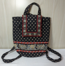 Vera Bradley Jilly backpack bag black red - $24.49