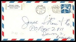 1961 US Air Mail Cover - Washington DC to Denver, Colorado C3 - £2.34 GBP