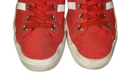 Adidas Originals Red Canvas High Top Sneakers Men’s US 9 Vintage Style image 3
