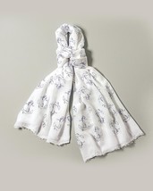 Smithsonian Blue Anchors Scarf 71&quot; Long Cotton Blend - $19.99