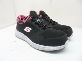 Skechers Women&#39;s Aluminum Toe SP Slip Resistant Safety Shoes 99996595 Black 9M - £23.13 GBP
