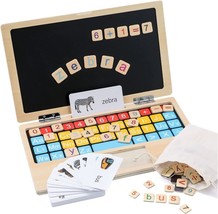 My First Laptop: Wooden Learning Toy with Magnetic Letters, Flashcards - £10.82 GBP
