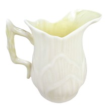 Belleek Lilly Pattern Embossed Demitasse Pitcher Creamer Green 4th Mark - £23.39 GBP