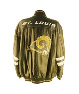 NFL ST LOUIS RAMS LEATHER BOMBER JACKET LA34640R - £278.90 GBP