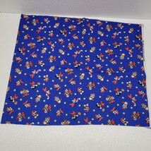 Vintage 1980s Super Mario Bros Nintendo Blue Cotton Fabric - £37.77 GBP