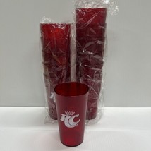 New (12) RC Royal Crown Restaurant Red Plastic Tumblers Cups 16 oz Impact - £29.82 GBP