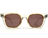 Vera Wang Sunglasses V800 CR Brown Clear Square Frames with Red Lenses - £47.89 GBP