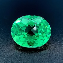 Lab Grown Green Sapphires Oval Checkered Cut AAA Quality Finest German Cut Gemst - £31.54 GBP