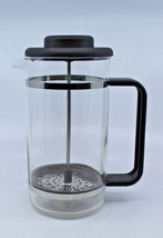 Bodum French Press Glass Coffee Maker Clear Black 20.5 cm 8 1/8&quot; Tall Vintage - £31.80 GBP