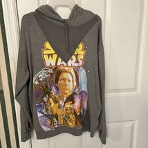 Star Wars Gray Women&#39;s Graphic Sweatshirt w Mesh Neckline Size XXL - £18.32 GBP