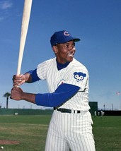 Ernie Banks 8X10 Photo Chicago Cubs Baseball Picture At Bat Color Mlb - £3.94 GBP