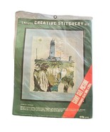 Vogart Crewel Kit 5178 Lighthouse 16&quot; x 20&quot; Creative Stitchery Vintage 1975 - £30.38 GBP