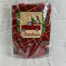 12pcs Christmas Pattern Old Truck Gift Bags With Handles Non-Woven Tote ... - $13.52