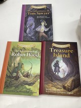 Lot of 5 Classic Starts Hardcover Childrens Books Tom Sawyer Robin Hood Treasure - £10.02 GBP