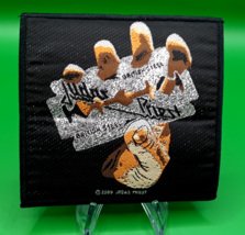 Judas Priest British Steel Sew On Woven Printed Patch 4&quot;x 3 7/8&quot; - £5.49 GBP