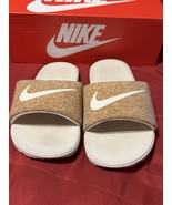 Nike Victori One Slide Cork Print Women’s Size 7 White Chutney Sandals - $24.95