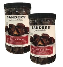 2 Packs Sanders Dark Chocolate Sea Salt Caramels - 36 ounces 2.25 pounds - £24.67 GBP