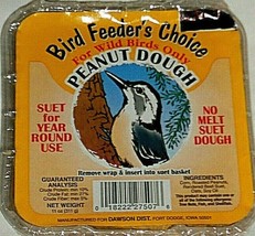 Bird Feeder&#39;s Choice Wild Bird Suet 11oz. No Melt All Year Round Peanut Dough - £7.85 GBP