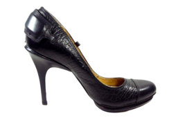DUMOND Women Size 9 (FITS Size 8) High Heel Pump Black Leather Stiletto ... - £31.33 GBP