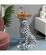 Leopard Bar Table, Unique Handmade Home Decor Coffee Table, Barware Accent - $618.74 CAD