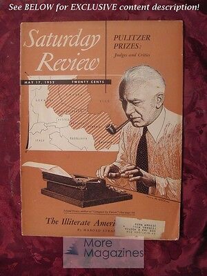 Primary image for Saturday Review May 17 1952 LELAND STOWE ANTONIO IGLESIAS HAROLD STRAUSS