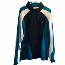 Vtg 90s Reebok Teal Blue &amp; White Full Zip Track Jacket Windbreaker Men S... - $50.45