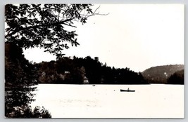 South Woodbury VT Vermont Homes And Boating On Lake Real Photo Postcard A42 - £9.73 GBP