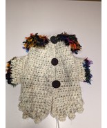 Dog Sweater Hand Made Knit Crochet Colorful  Fun Fluffy Pet Fashion Glam... - £23.10 GBP
