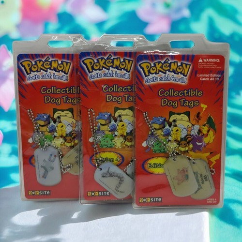 3 Pokemon Dog Tags Gotta Catch em all! Limited Edition Magnemite Onix Ni... - $31.03