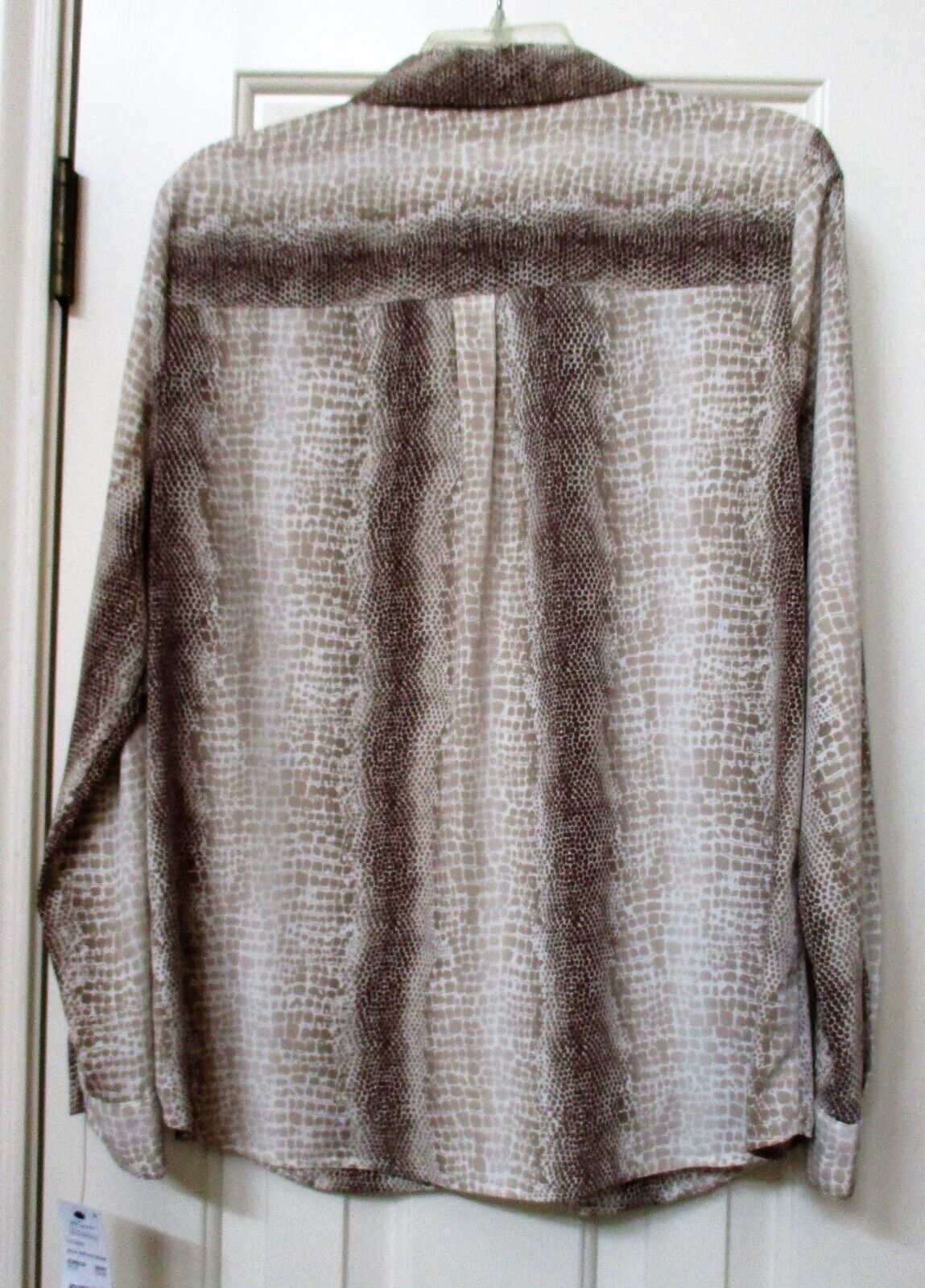 NY COLLECTION Women's Snakeskin Print Button Down Blouse Size LARGE w/Tags Item image 4