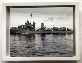 USS Clark Ship Picture Wall Art Print Canvas Set In Glass W/White Frame New - $79.00