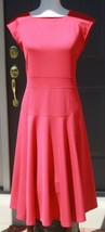 Lands End Women&#39;s Ponte Flounce Skirt Dress Persian Rose New - £39.21 GBP+