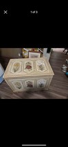 ROSE STEAMER TRUNK  VICTORIAN WEDDING OR BRIDES WOODEN CHEST 21” LONG X ... - $32.08