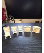 Miniature Dollhouse Resin Wicker P.L. 1996 1:12 Chairs Chaise Sette Dres... - $49.04 CAD