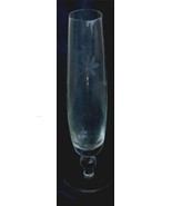 Pretty Etched Glass Footed Vase, VERY GOOD CONDITION, GREAT PATTERN - £15.85 GBP