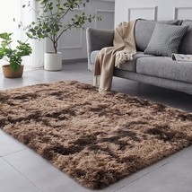 Shaggy Tie-Dyed Coffee Rug, 2x3 Area Rugs for Living Room - £22.80 GBP