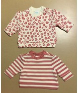 NEW Baby Infant Fleece Sweat Shirt Set of 2 Stripes &amp; Leopard 3M MSRP$24 - $20.33 CAD