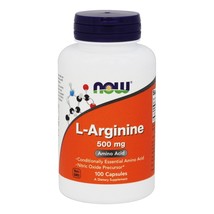 NOW Foods L-Arginine 500 mg., 100 Capsules - $10.89