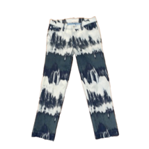 Tory Burch Blue Wave Tie Dye Frayed Hem Straight Leg Jeans Womens Size 2... - $38.00