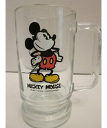 Vintage RARE Mickey Mouse Image Glass Handled Souvenir Mug  - £7.96 GBP