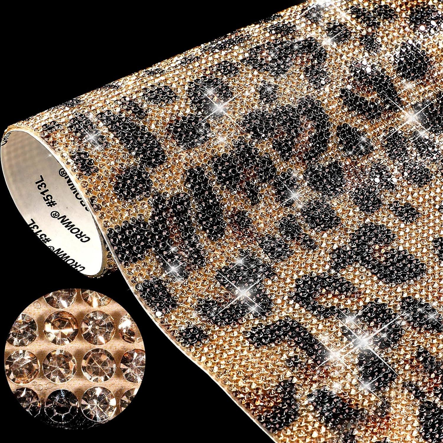 Primary image for 12000 Pieces Leopard Print Bling Rhinestone Sticker With 2 Mm Rhinestone Crystal
