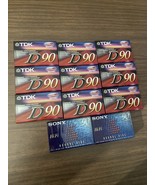 TDK D90 High Output Cassette Tape Lot of 9 &amp; 2 Sony Hifi Tapes All New - $34.65