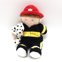 Baby Gund Flynn 58647 Fireman Stuffed Plush Doll With Dalmatian 10” Sanitized - $15.67